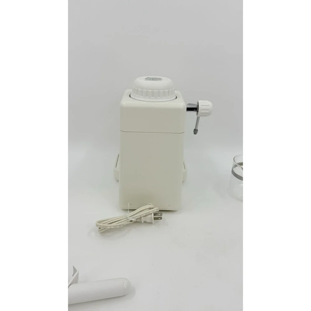 Krups 963 Espresso Mini 4-Cup Cappuccino Machine White Electric Complete & Clean